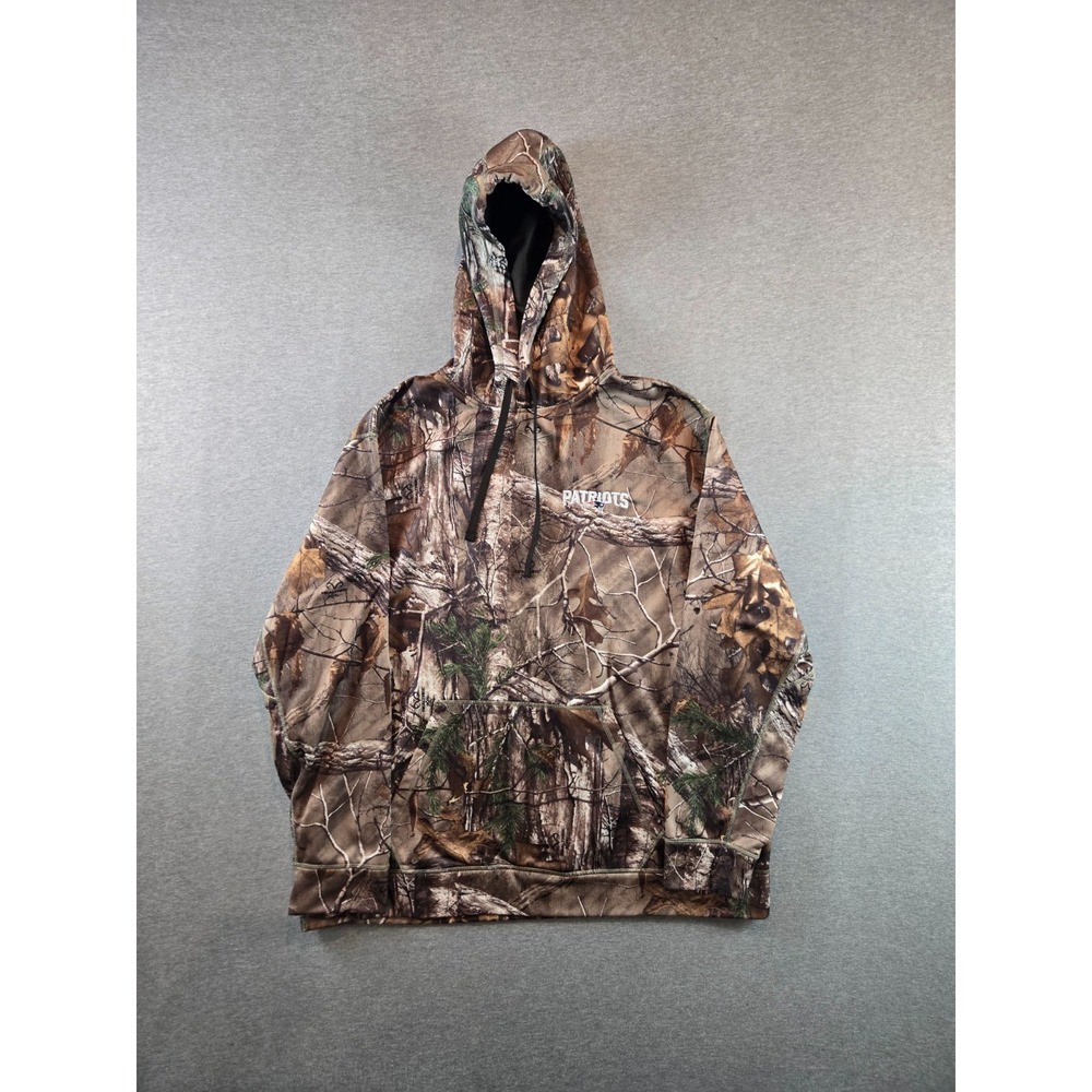 New England Patriots‎ x Dunbrooke Realtree Xtra Hoodie Mens 2XL Camo Sweatshirt